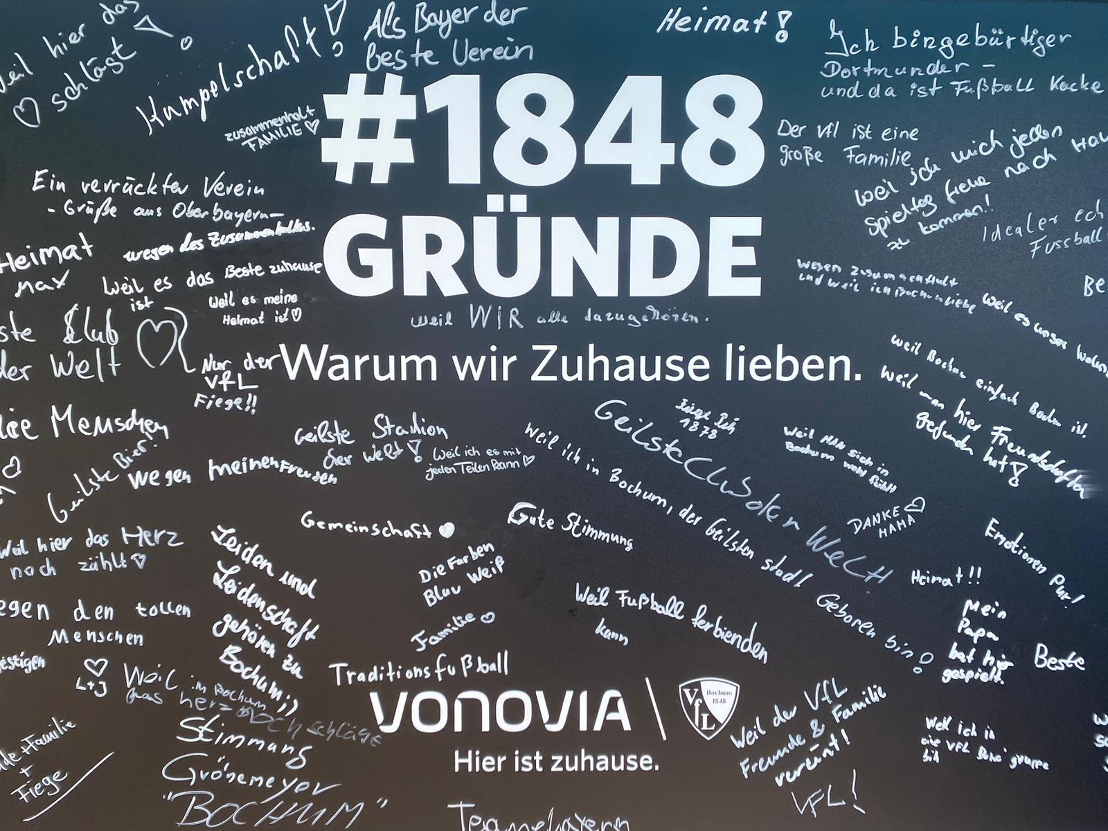 Tafel 1848 Gründe, warum wir Zuhause lieben